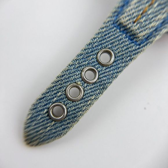 Christian DIOR Accessories Bracelet Bangle Dior Logo Blue Denim Vintage Women - Picture 10 of 16